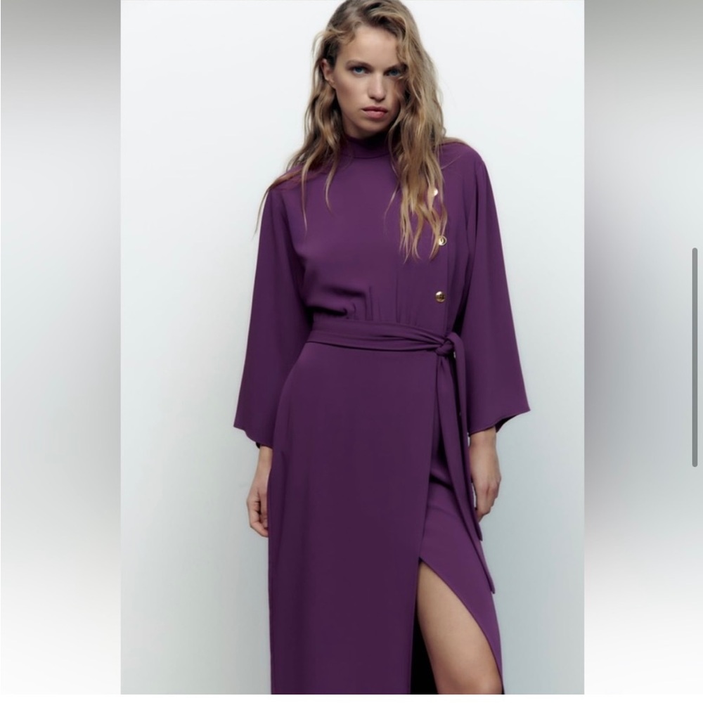 Zara brand new with tags, elegant purple mock dress